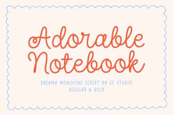 Adorable Notebook Font: A Playful Script for Heartfelt Designs
