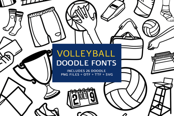 Capturing the Energy of the Game with Volleyball Doodle Font