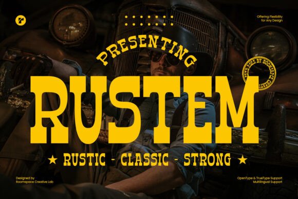 Rustem Font: A Bold Serif with Wild West Spirit